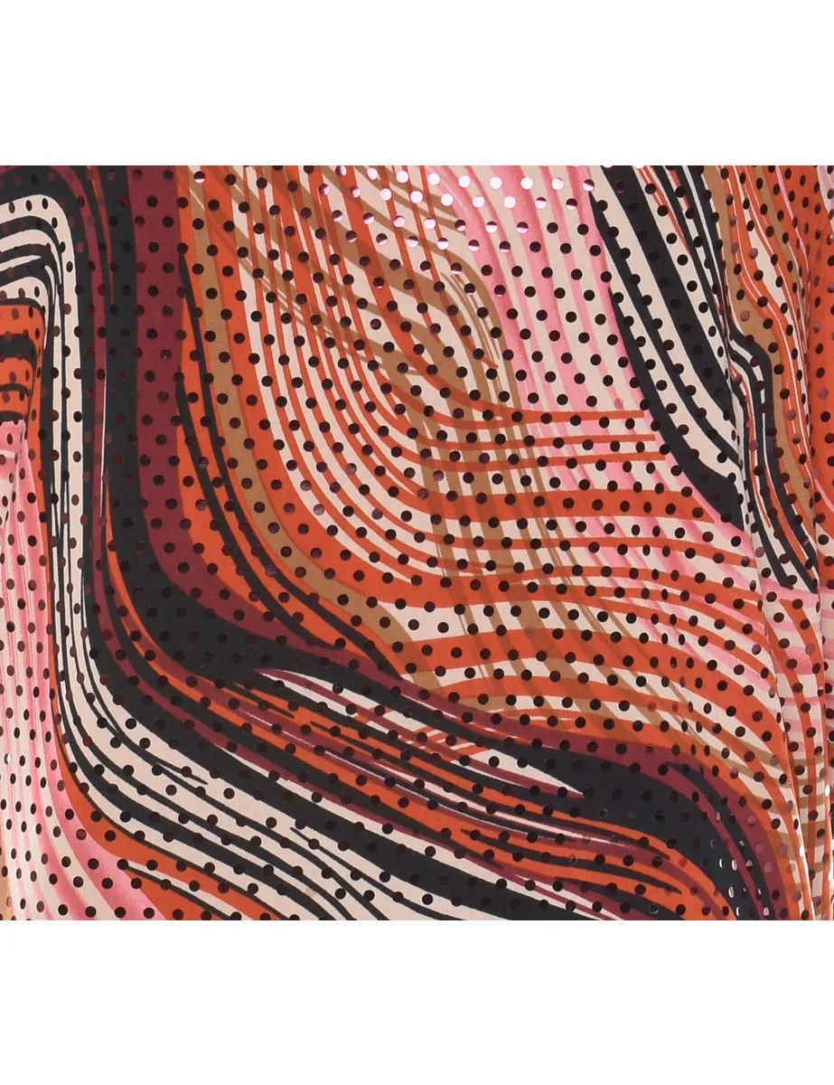 Abstract Print Evening Top - M