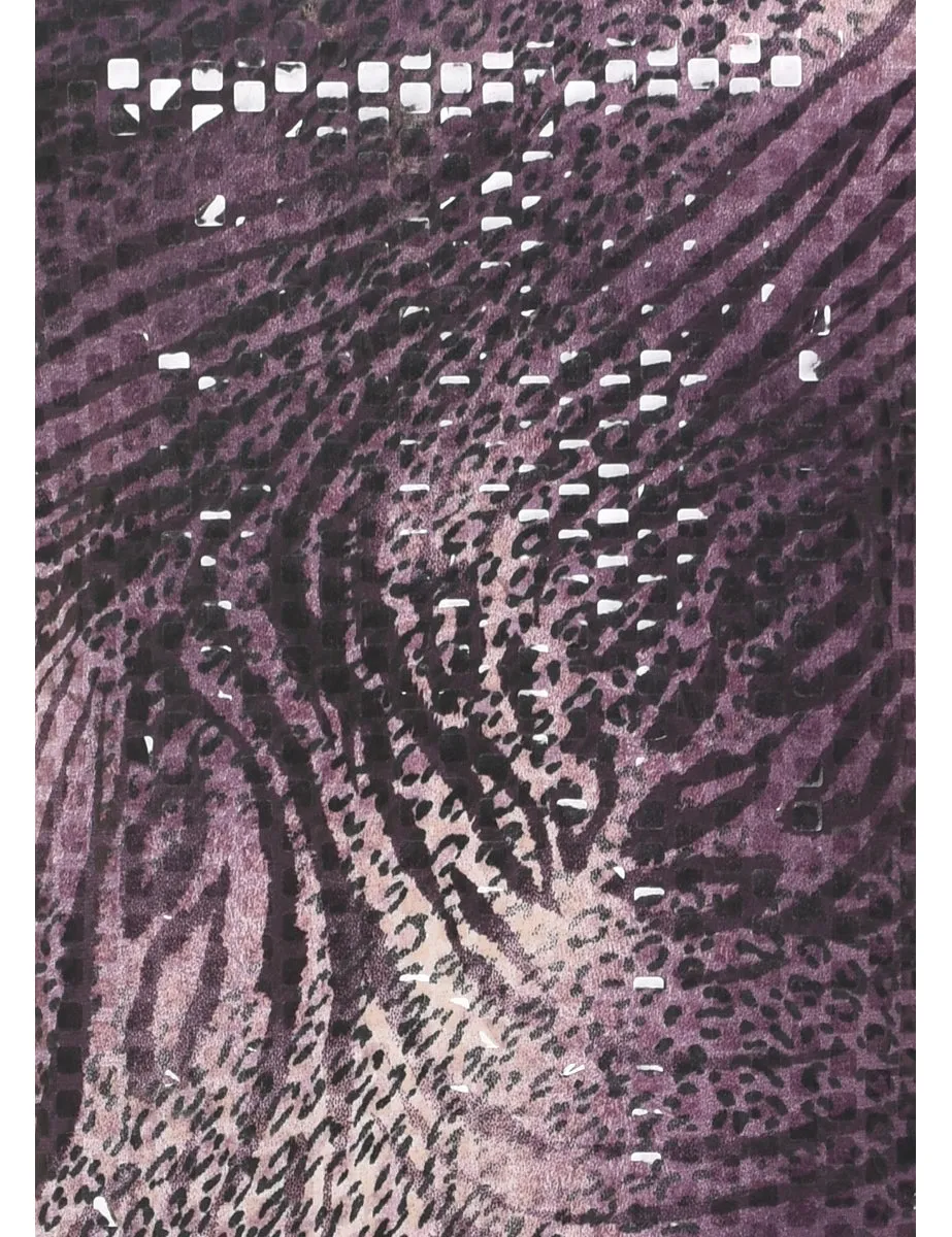Animal Print Y2K Evening Top - S