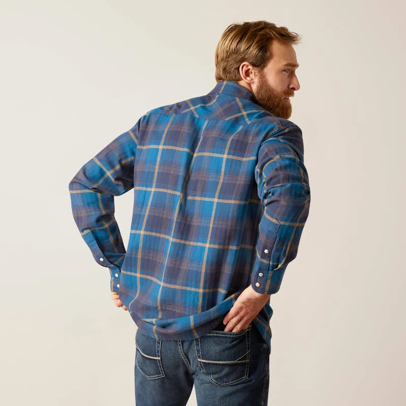 ARIAT MENS HOYT RETRO SNAP LS SHIRT (MOON HOWL)