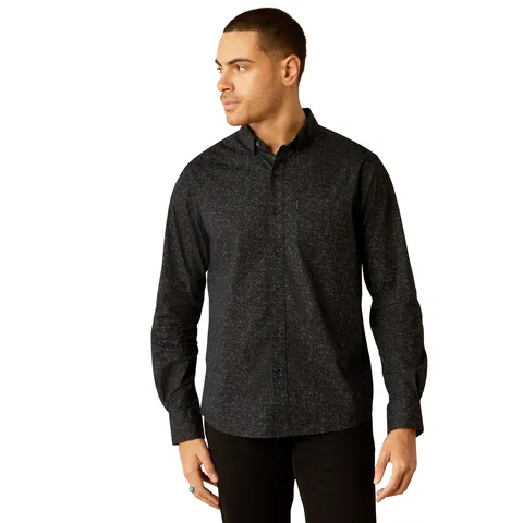 ARIAT MENS MARCEL MDRN LS SHRT BLACK
