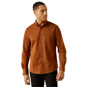 ARIAT MENS MICKEY MDRN LS SHIRT BROWN