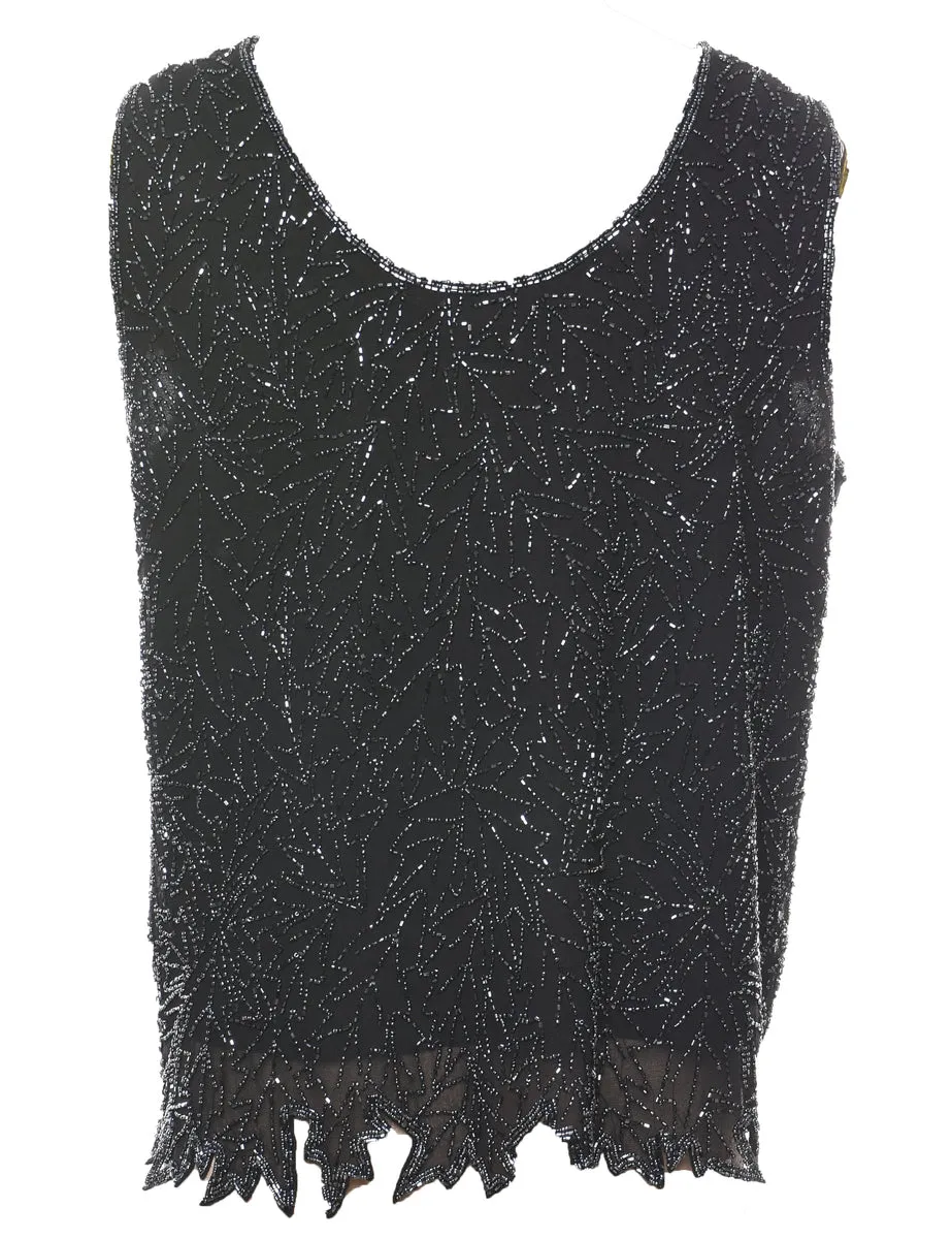 Beaded Evening Top - L