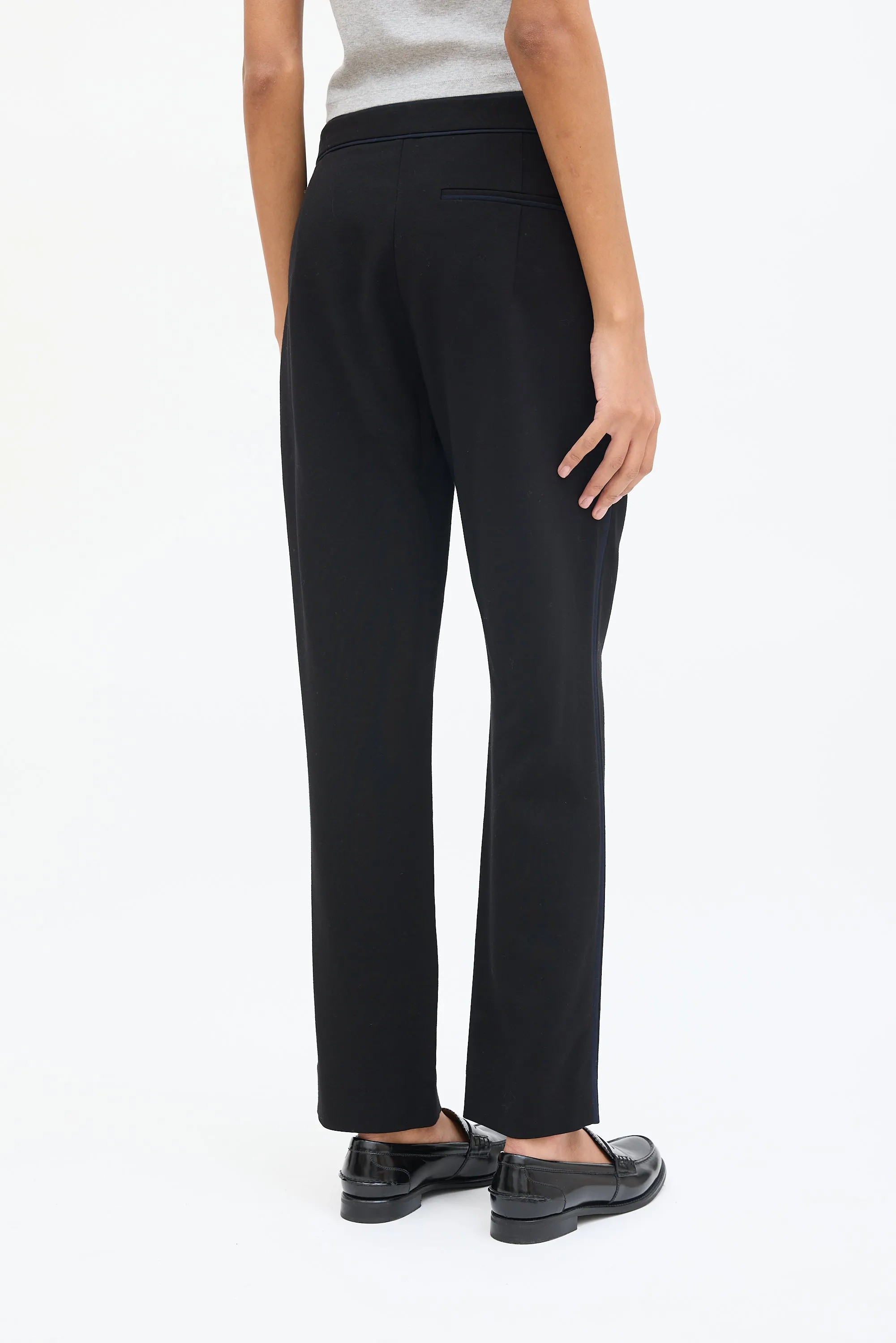 Black & Navy Tuxedo Slim Trouser