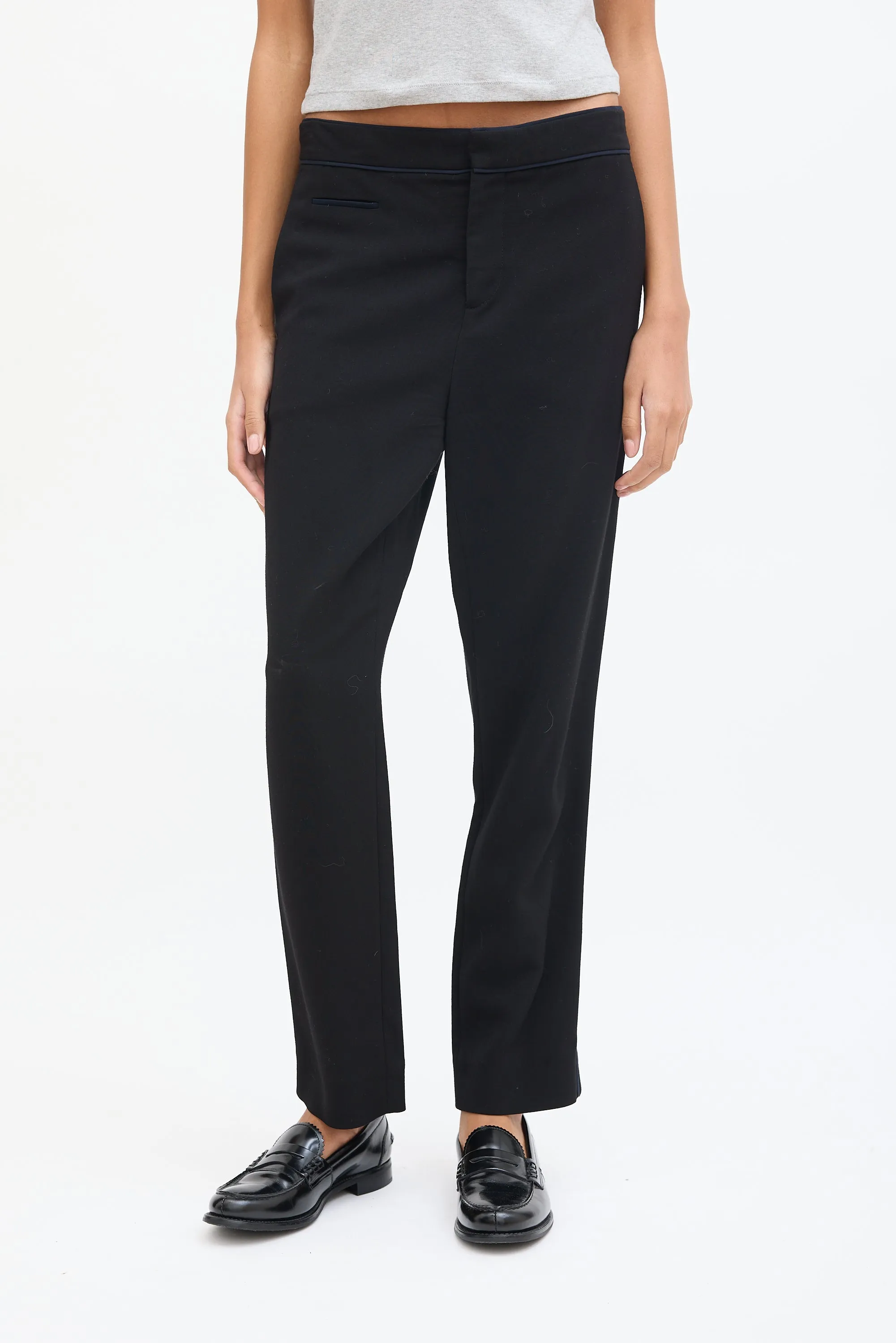 Black & Navy Tuxedo Slim Trouser