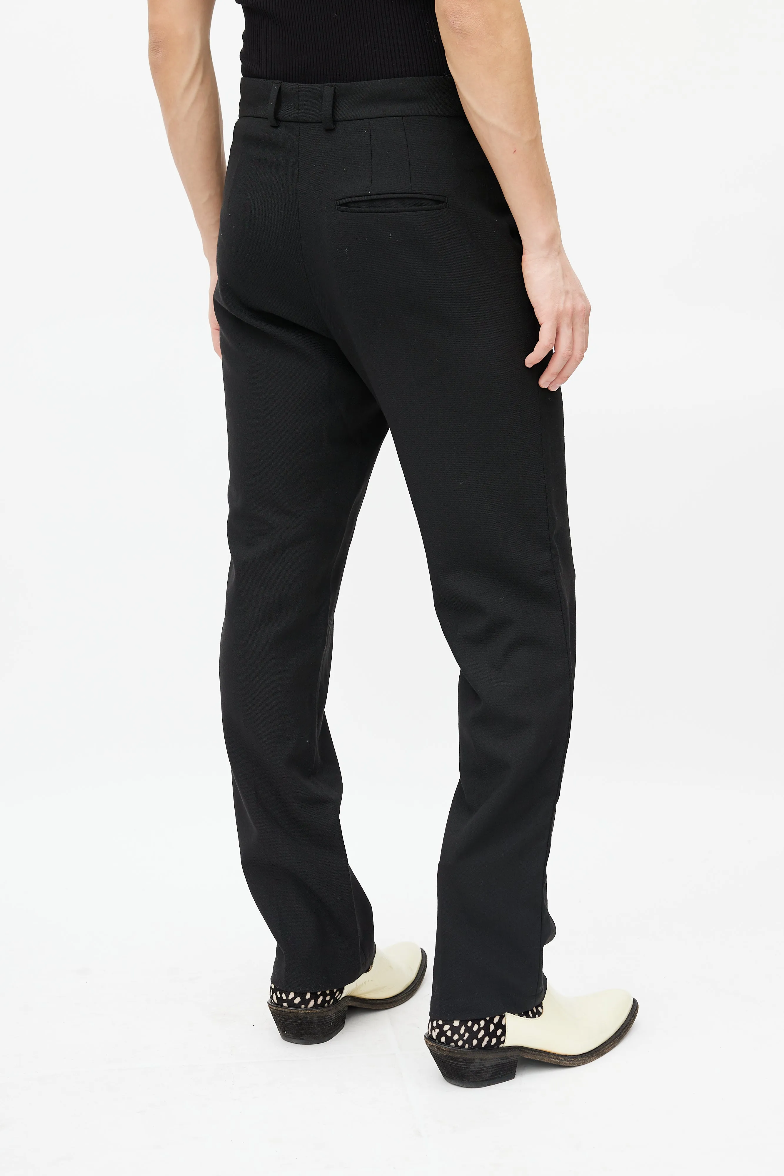 Black Slim Zip Trouser
