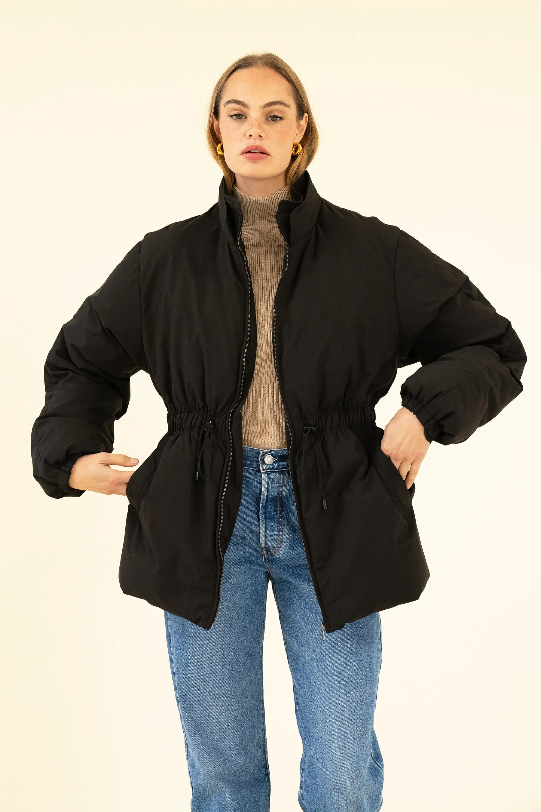 CADENCE PUFFER COAT - NOIR