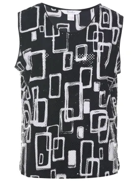 Geometric Evening Top - L