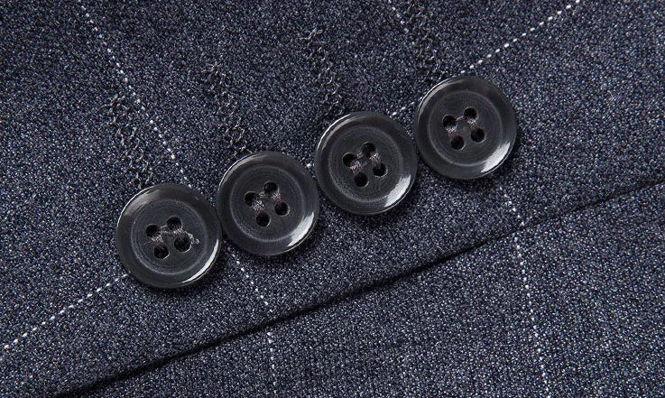 Grey Check Pattern Single Button Blazer