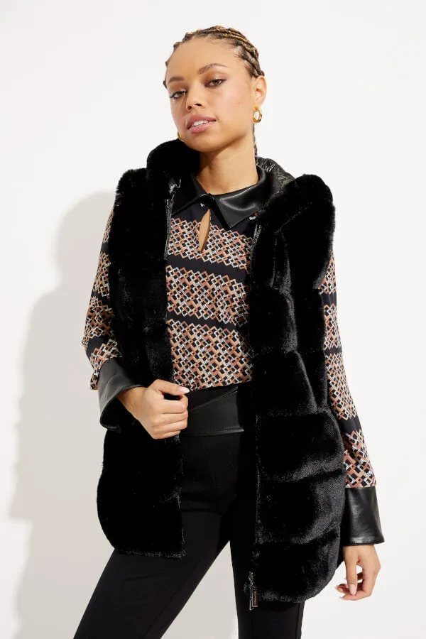 JOSEPH RIBKOFF PUFFER VEST IN BLACK