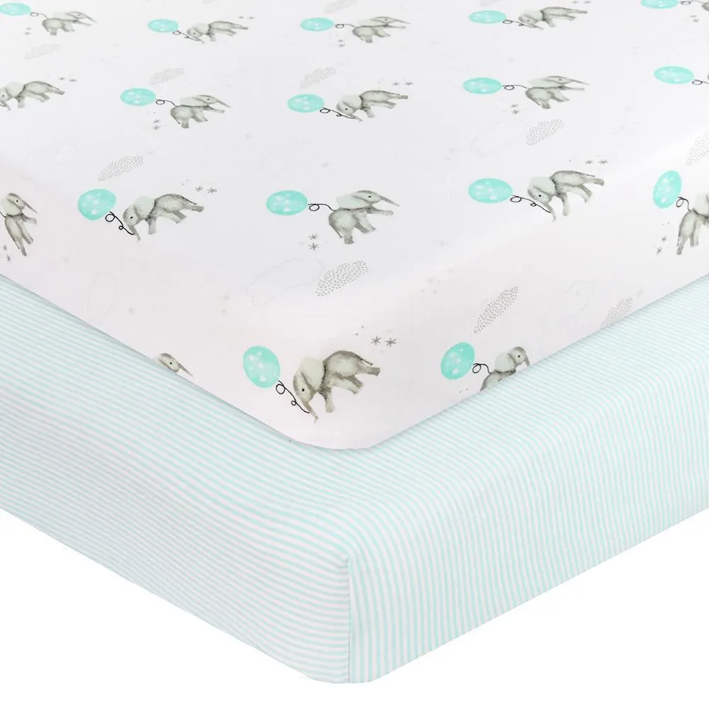 Living Textiles 2-Pack Jersey Cot Fitted Sheet