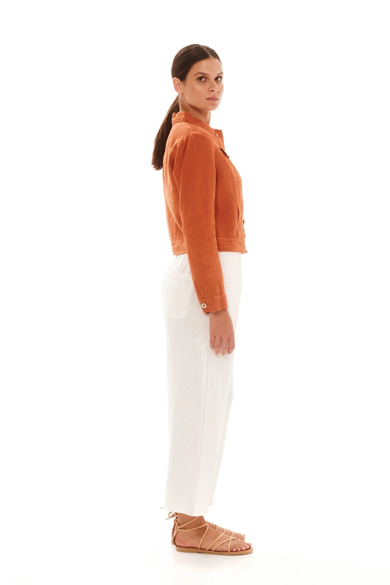 Long Sleeved Linen Jacket