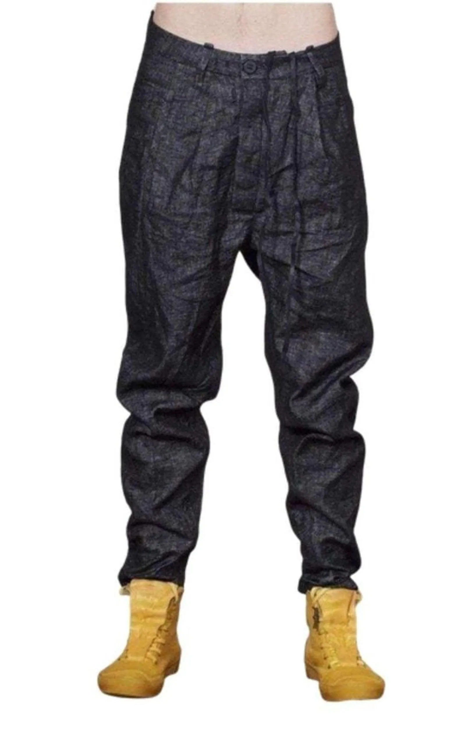 Loose Fit Grey Trousers Pants