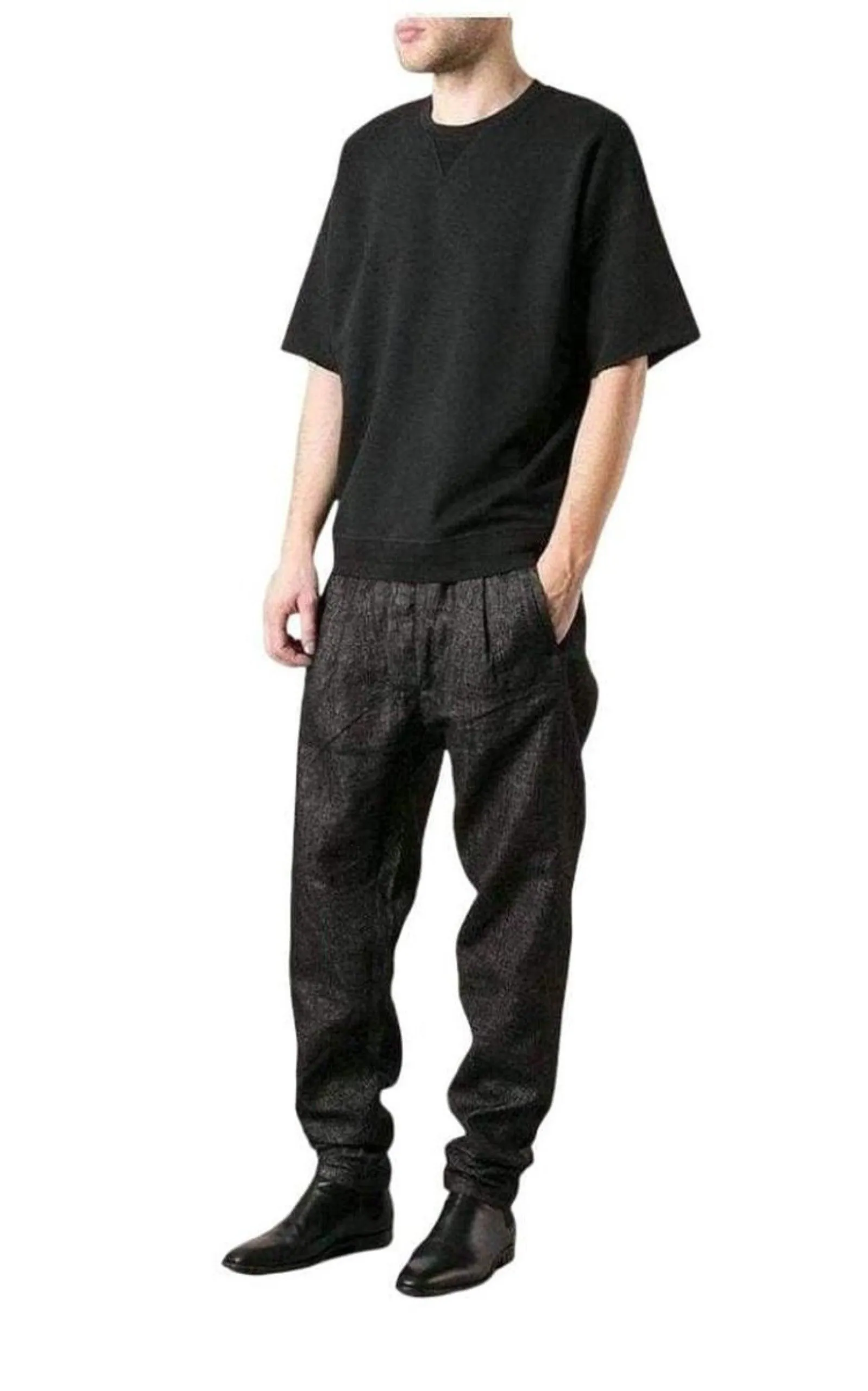 Loose Fit Grey Trousers Pants
