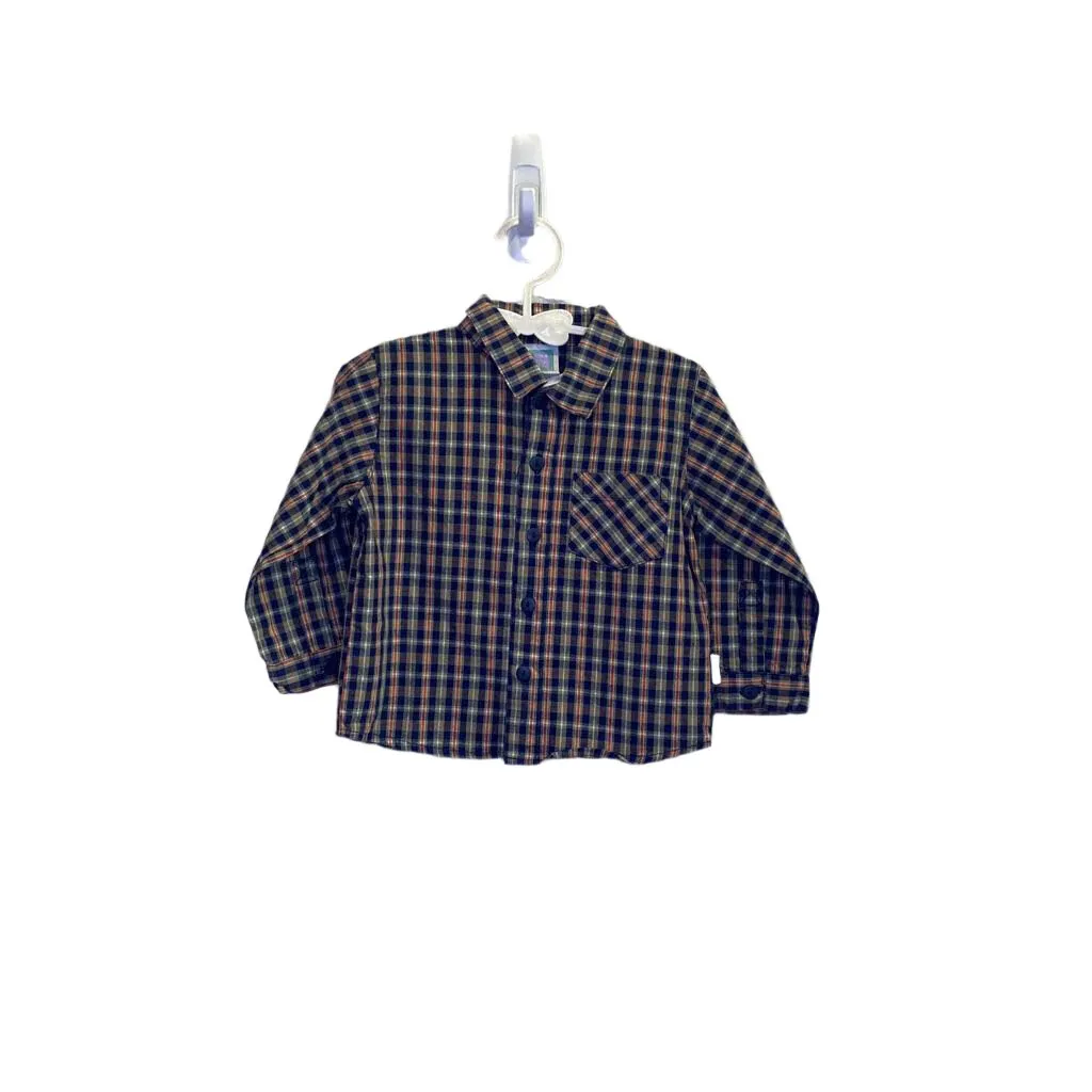 LS Button Down Plaid Shirt