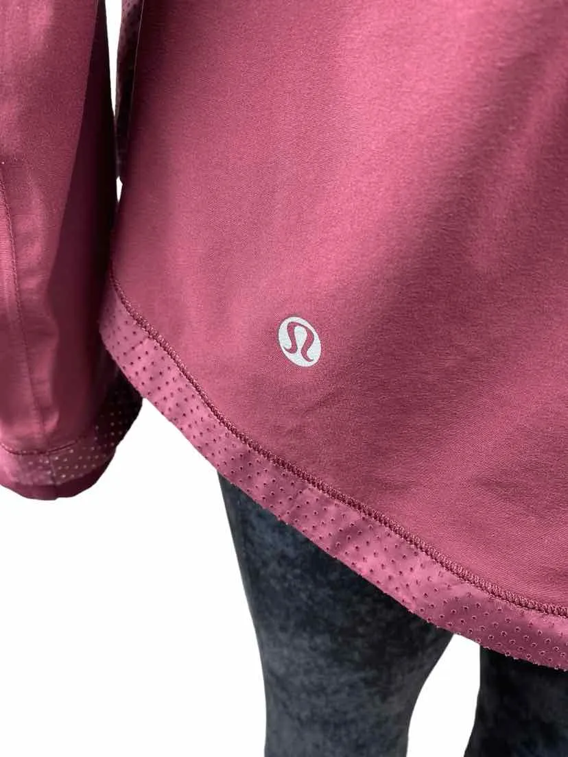 Lululemon Women's Woven Zip Jacket Wine Size 8