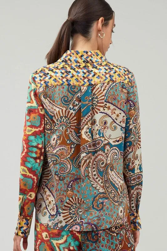 Paisley Printed Button Down Shirts