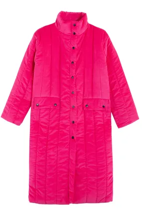 Pink Corduroy Puffer Coat
