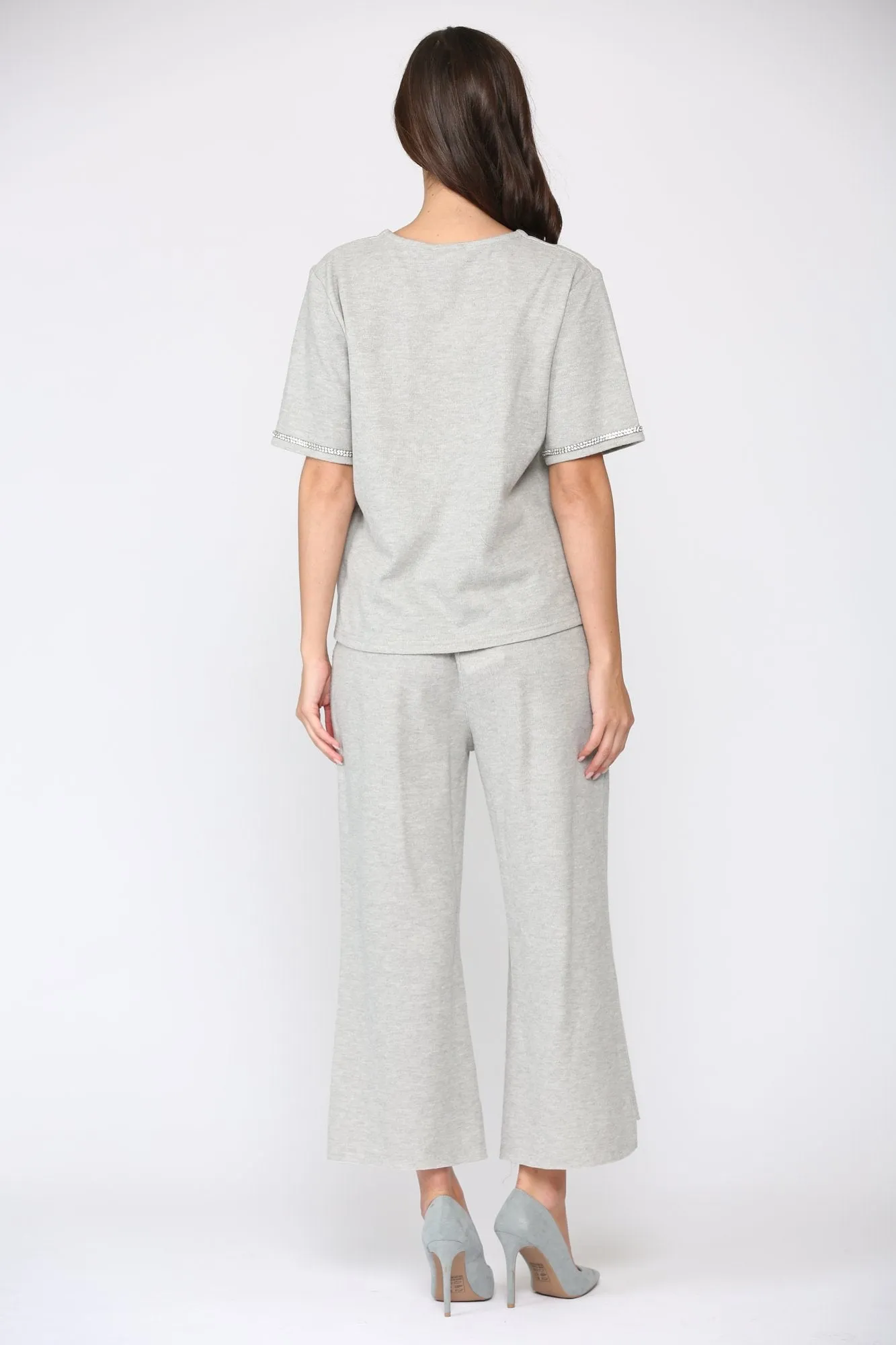 Pre-Order Salina Diamond Trim V-Neck Top