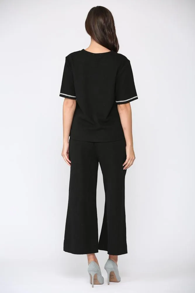 Pre-Order Salina Diamond Trim V-Neck Top