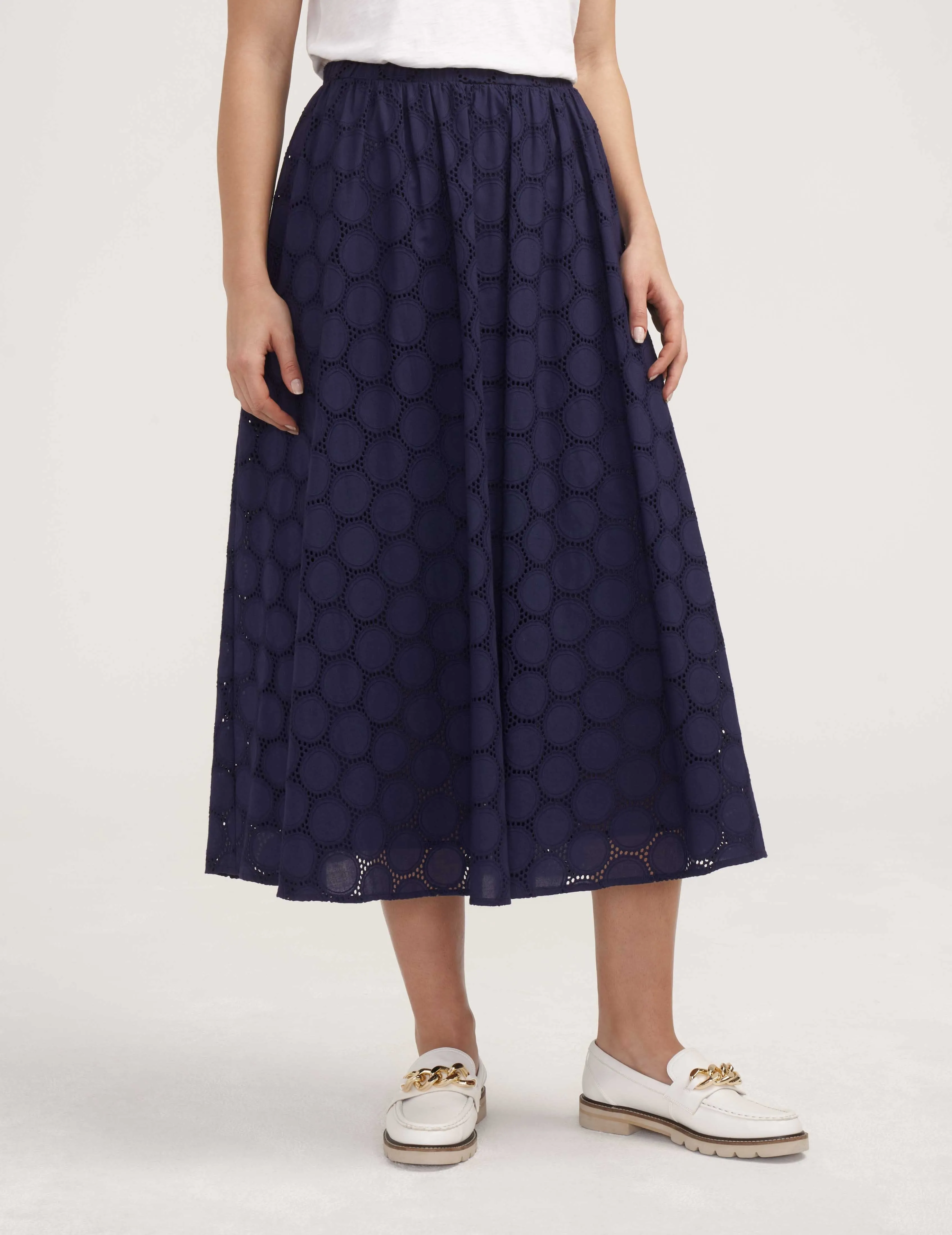 Pull On Shirred Skirt- Sale