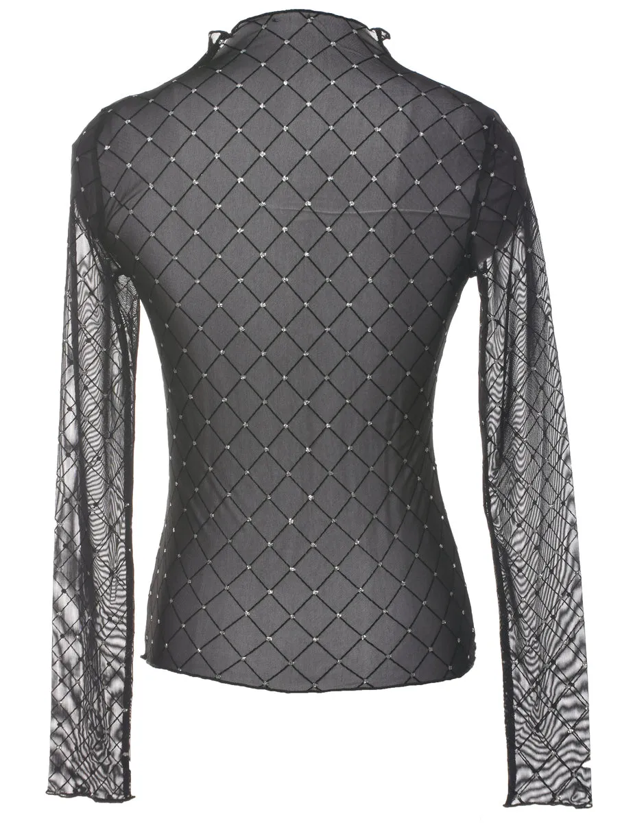 Sheer Effect Evening Top - XS