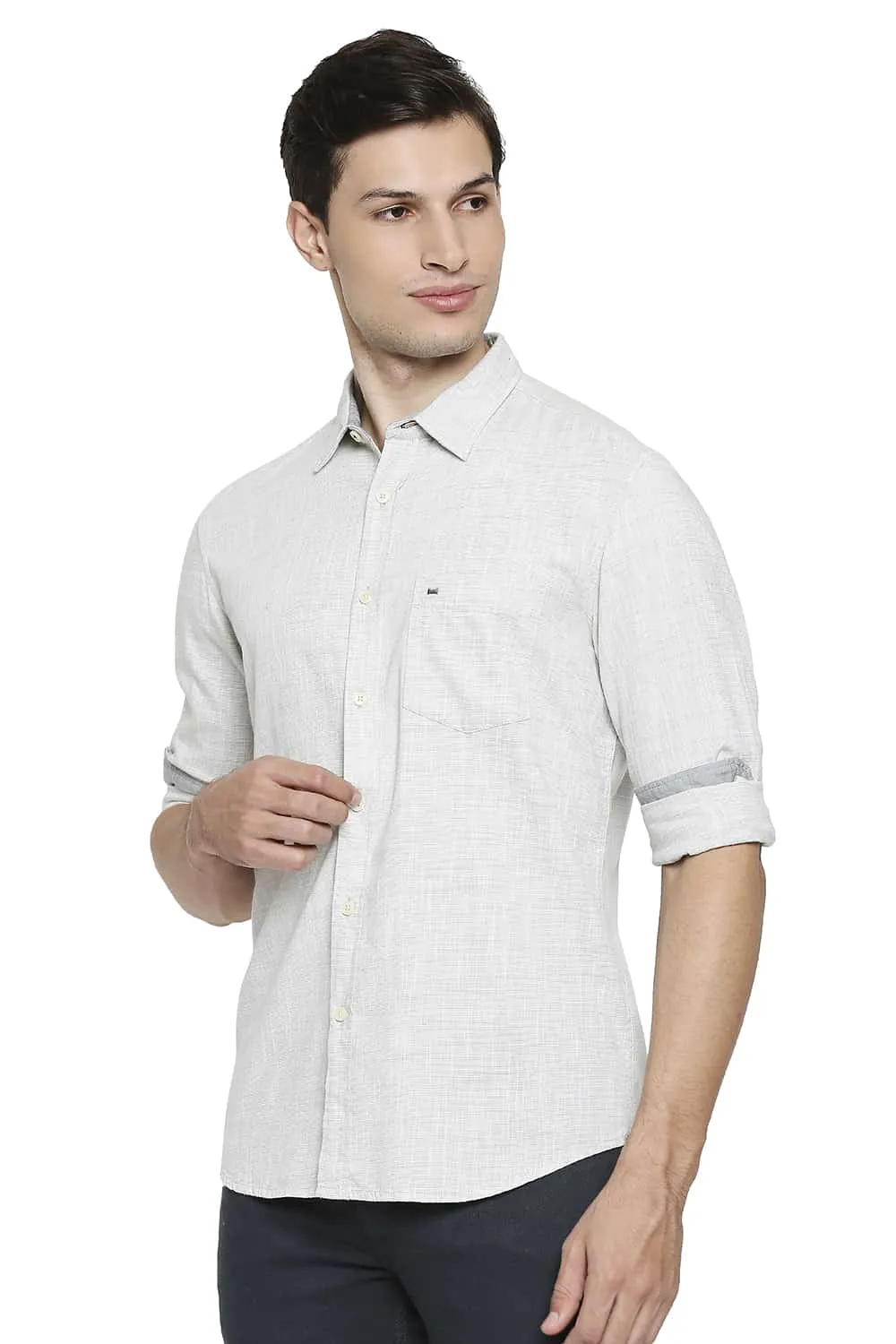 Slim Fit Slub Twill Stripe Shirt