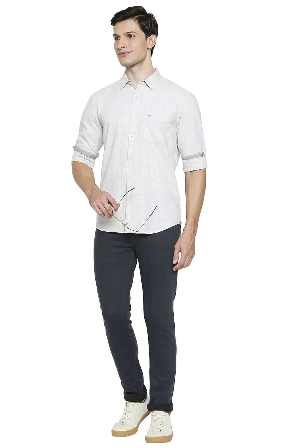 Slim Fit Slub Twill Stripe Shirt