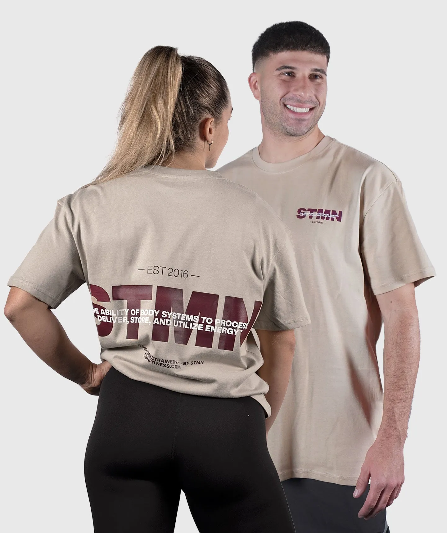 T-shirt "DOWNTOWN" Loose-Fit Sabbia