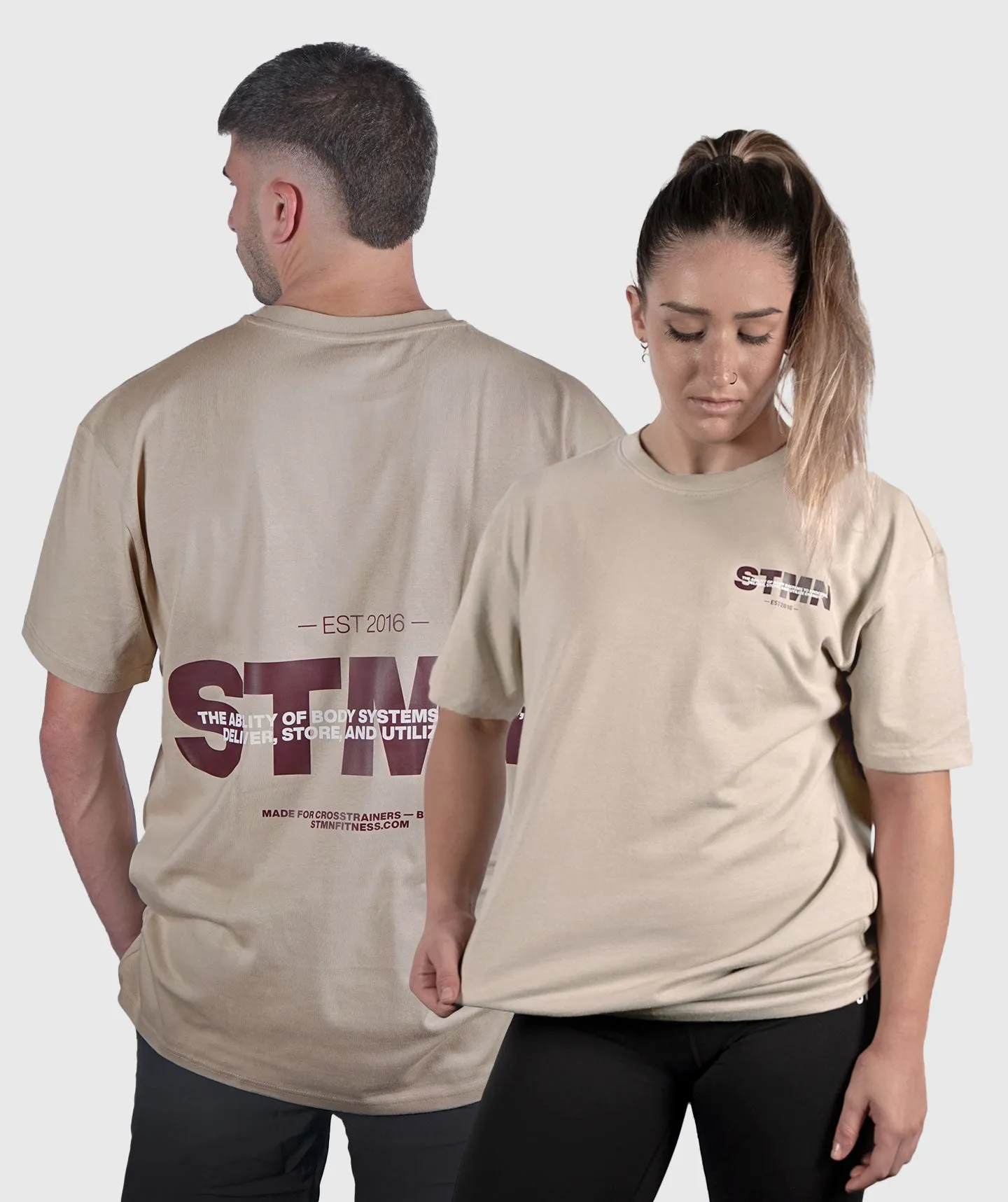 T-shirt "DOWNTOWN" Loose-Fit Sabbia