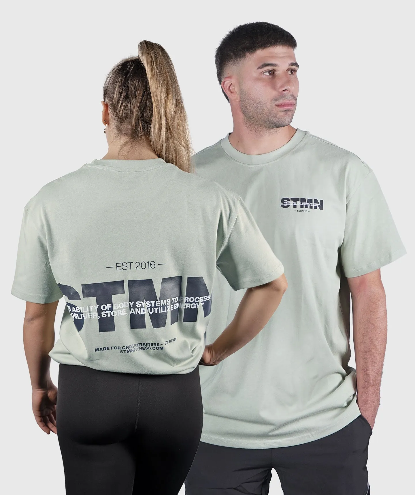 T-shirt "DOWNTOWN" Loose-Fit Salvia