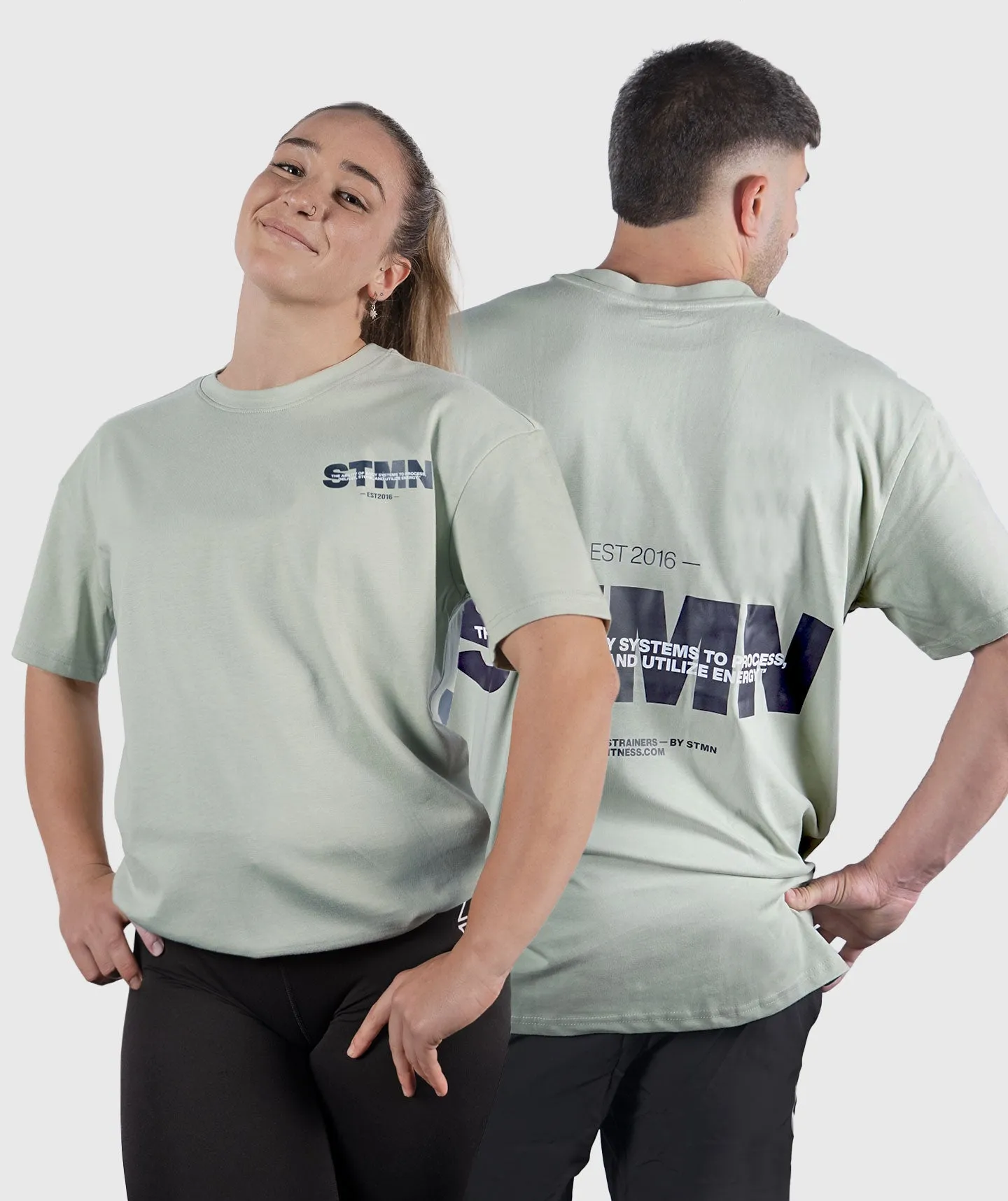 T-shirt "DOWNTOWN" Loose-Fit Salvia