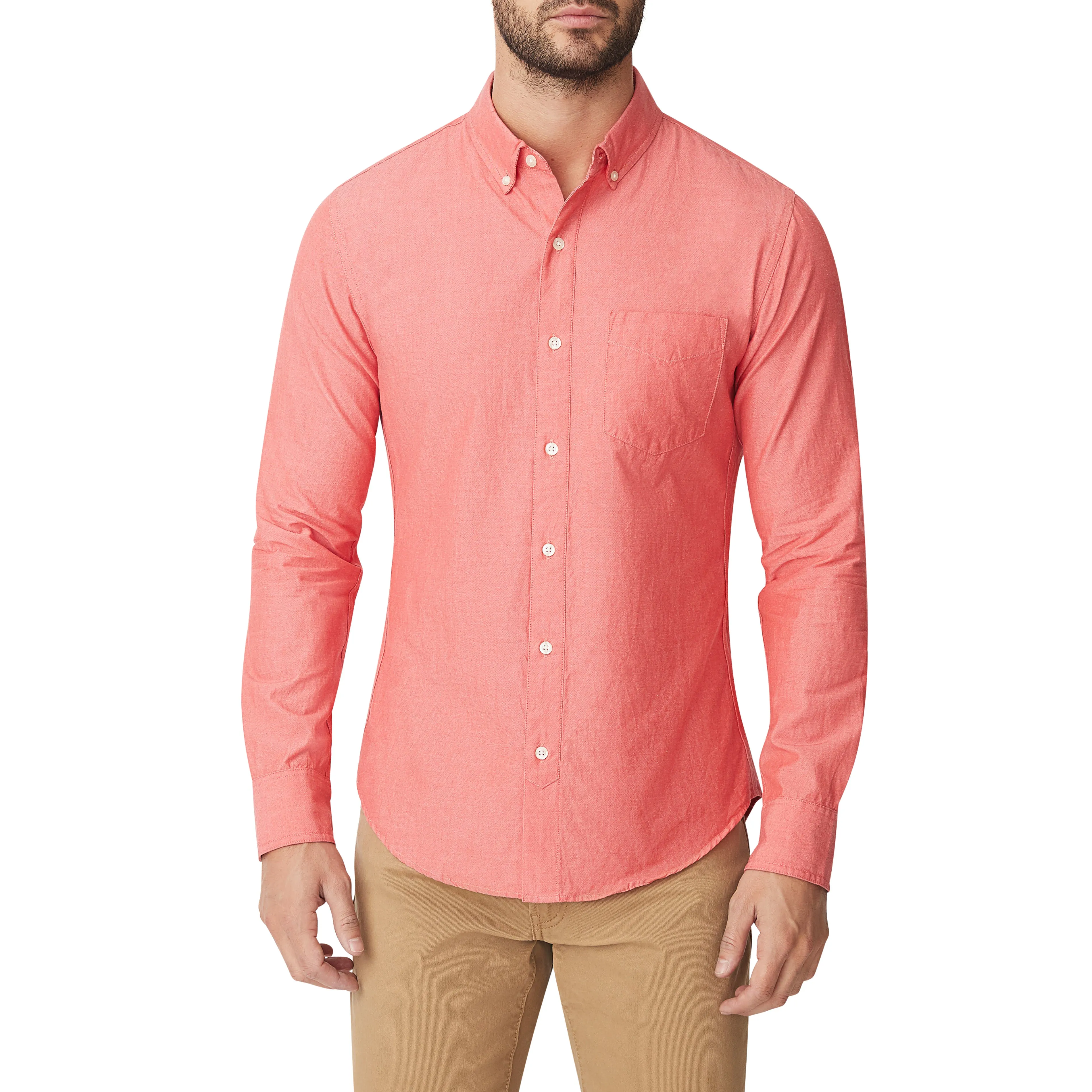 Vassar (Slim) - Red Wash Chambray Button Down