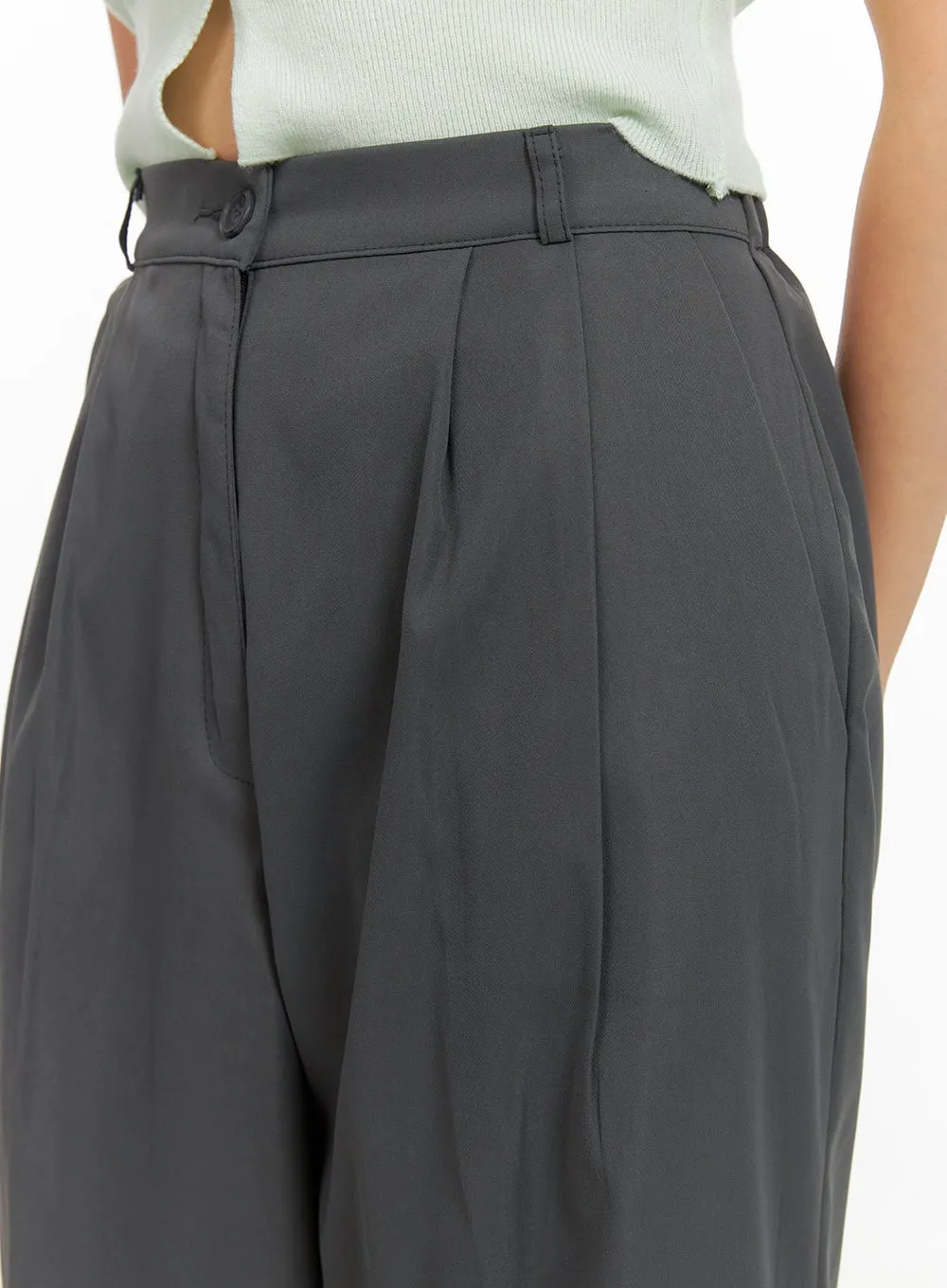 Wide Fit Trousers with Banding OY421