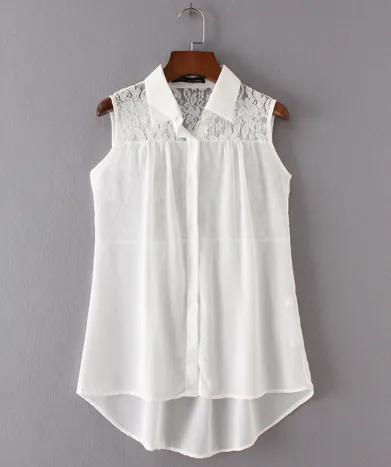Women Blouses Chiffon White